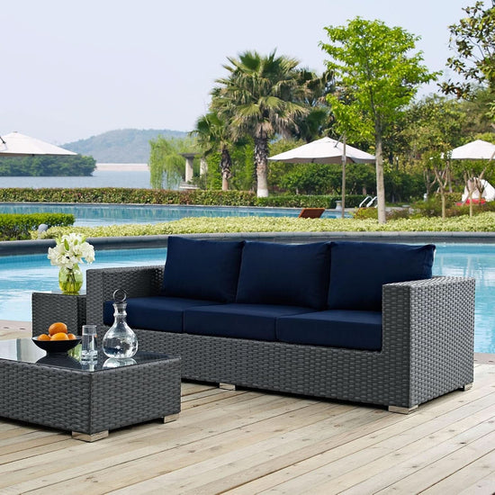 Weather-Resistant Wicker Rattan Outdoor Patio Sofa Set-1