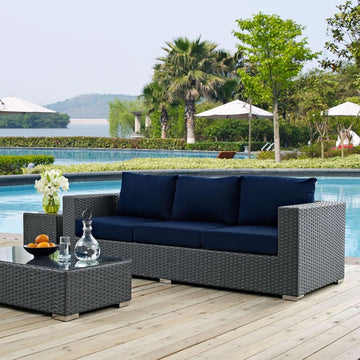 Weather-Resistant Wicker Rattan Outdoor Patio Sofa Set-1