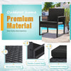 Black All-Weather Wicker Patio Conversation Set, 3-Piece