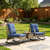Three-Piece PE Wicker Rocking Chair Patio Set