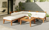Acacia Wood Modular Sectional — 6 Piece