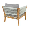 Acacia Wood Lounge Chair with Woven Rope Accents