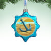 Coastal Mercury Glass Ornament - Handcrafted Holiday Keepsake