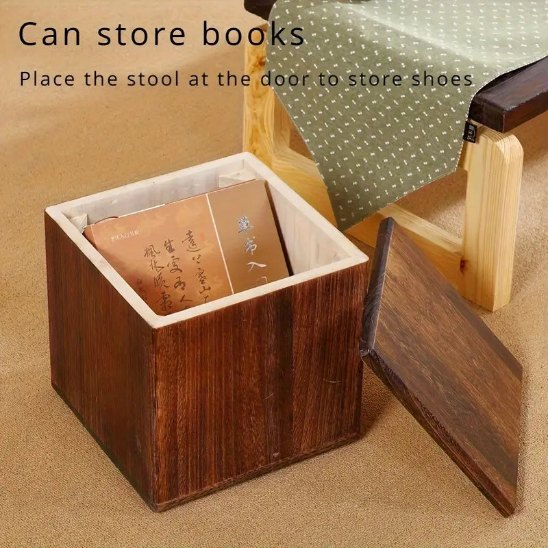 Flip Top Lid Storage Bench - Brown-1