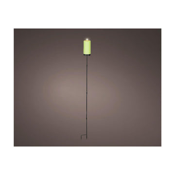 Lumineo solar candle on plug green plastic ø7xh117cm-0