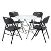 Commercial Grade Folding Chairs, Set of 4 – Black
