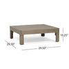 Outdoor Acacia Wood Loveseat and Coffee Table Set