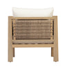 Set of 3 Acacia & PE Wicker Outdoor Armchairs