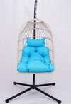 Wicker Hanging Egg Chair with Stand
