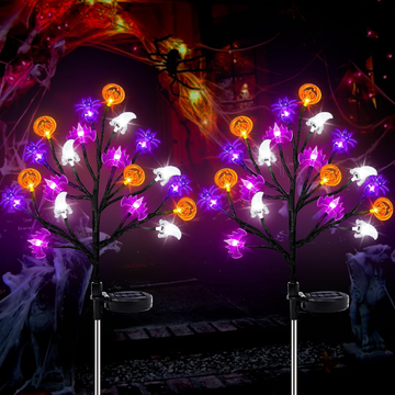 Halloween Outdoor Solar Stake Lights, 2-Pack