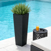 Rattan-Texture Tall Rectangular Planters, Set of 2