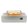 52" Concrete Propane Fire Pit Table — Antique White