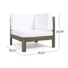 3-Piece Outdoor Loveseat Set with Coffee Table, Acacia Wood