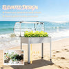 Elevated Raised Garden Bed with Grow House Cover, White