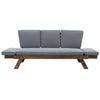 Adjustable Wood Daybed Sofa — Gray