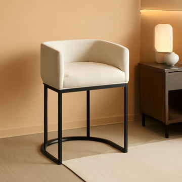 Beige Counter Height Bar Stools, Set of 2