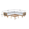 Premium Outdoor Sectional Seating Group — Waterproof Cushions, Teak Frame