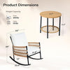 3-Piece Patio Rocking Chair Set with Resin Wicker & Bistro Table