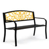 50-Inch Powder-Coated Iron Outdoor Bench