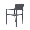 5-Piece Square Patio Dining Set with 37.8-Inch Wood-Grain Table and 4