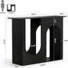 Arched Black Console Table, 39-Inch Entryway & Sofa Table