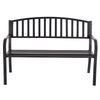 50-Inch Steel Outdoor Garden Bench Loveseat