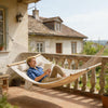 Quilted Double Hammock with Beechwood Spreader Bar