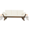 Adjustable Wood Daybed Sofa — Beige