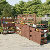 Extendable Outdoor Kitchen Island — Solid Wood