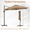 9 x 8.2 ft Cantilever Offset Patio Umbrella
