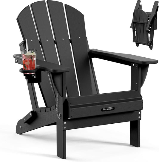 Folding Weather Resistant Adirondack Chairs for Outdoor Relaxation