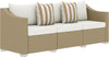 All-Weather Wicker Patio Sofa with Cushions