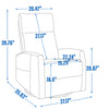 Manual Recliner with Rocker, Swivel & Heat Massage, Brown