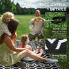 Reversible Outdoor Rug, Clover Pattern, Foldable with Carry Bag