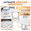 16-Inch HDPE Round Outdoor Side Table for Patio, Porch or Poolside