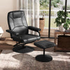 Swivel Recliner Lounge Chair with Ottoman, Black