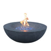 42" Concrete Propane Fire Pit Bowl — Dark Gray