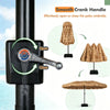 15x9 ft Double-Sided Tiki Patio Umbrella with Weighted Base