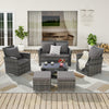 Planter Glass Light Gray 6-piece set for Indoor, Outdoor or Decorative