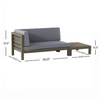 Acacia Wood Loveseat and Coffee Table Set