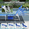 Folding Beach & Pool Lounger with Side Table