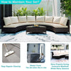 5-Piece Outdoor Sectional Sofa Set, PE Rattan, Beige