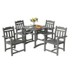 5-Piece Patio Dining Set — All-Weather HIPS Furniture, Light Gray