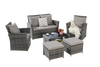 Planter Glass Light Gray 6-piece set for Indoor, Outdoor or Decorative