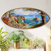 Coastal View Surfboard Wall Art - Handcrafted Wood Coastal Decor