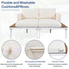 Modern Metal Daybed with Wood Accents