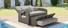 Wicker Double Chaise Lounge — 2 Person