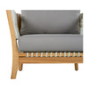 Acacia Wood Lounge Chair with Woven Rope Accents
