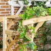 Garden Arbor Bench — Natural Wood