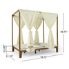 Kenzie Outdoor Daybed with Water-Resistant Curtains